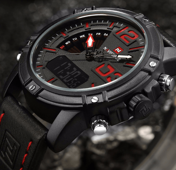 Multifunction Digital Analog Sports Watch with Alarm & Stopwatch