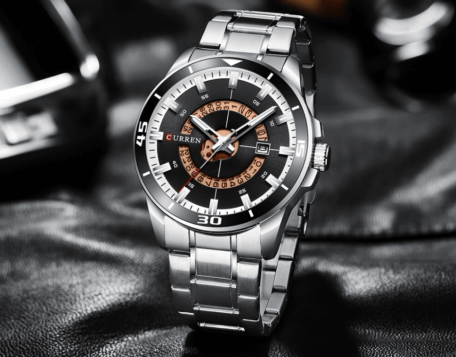 Modern Men's Waterproof Quartz Sports Watch with Fluorescent Hands