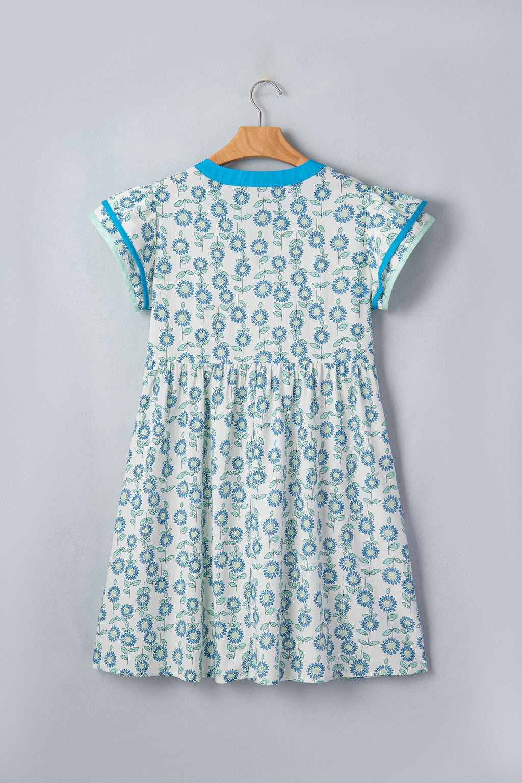 Marlowe Flutter Sleeve Mini Dress in Floral Cotton Blend