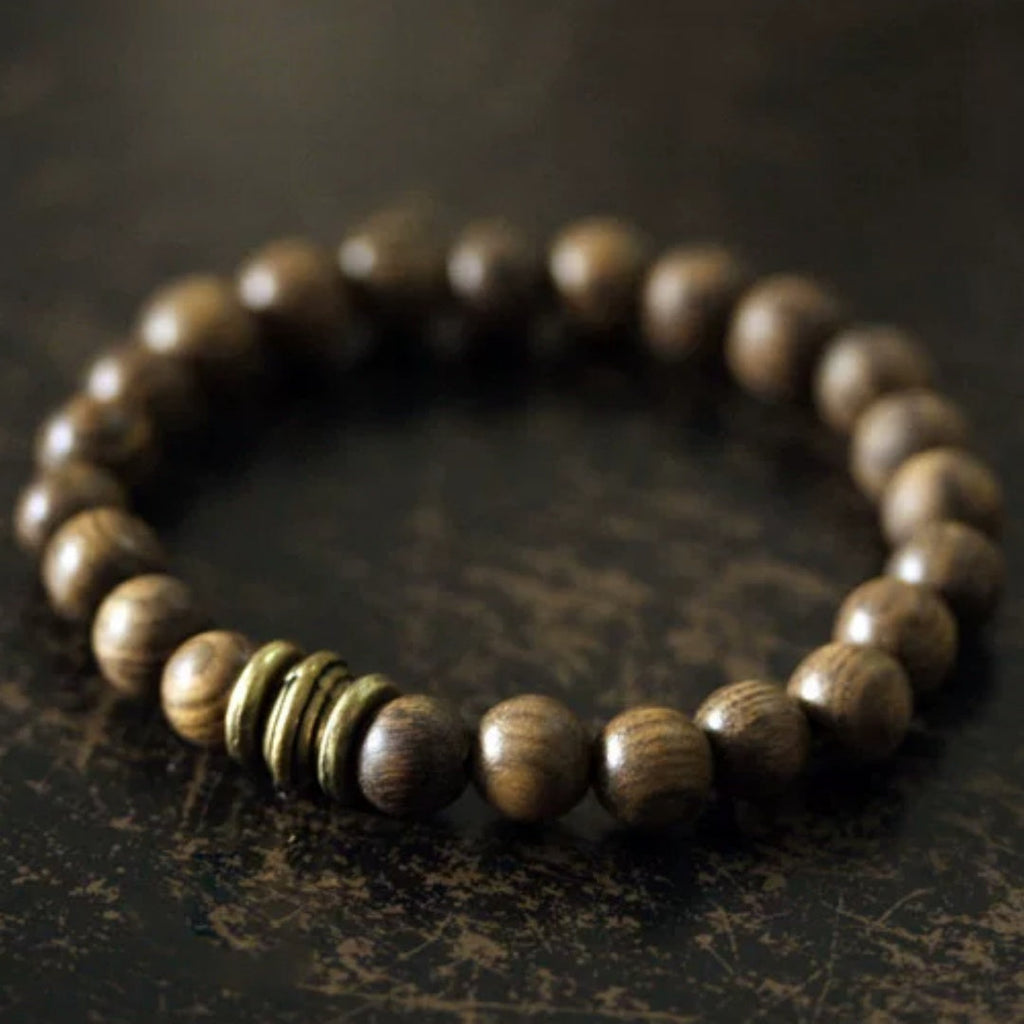 Natural Sandalwood Bead Bracelet