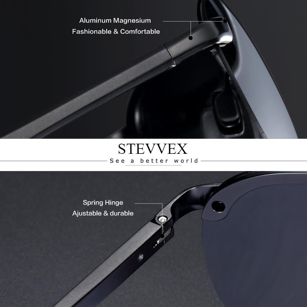 Oversized Polarized Pilot Driving Sunglasses with Aluminum Magnesium Frame
