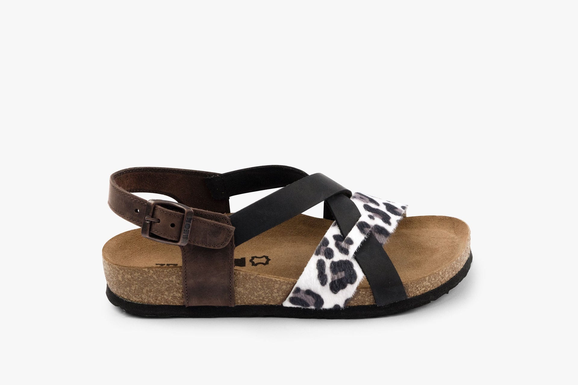 Women's Orthopedic Leather Sandals with Adjustable Ankle Strap - Image 2