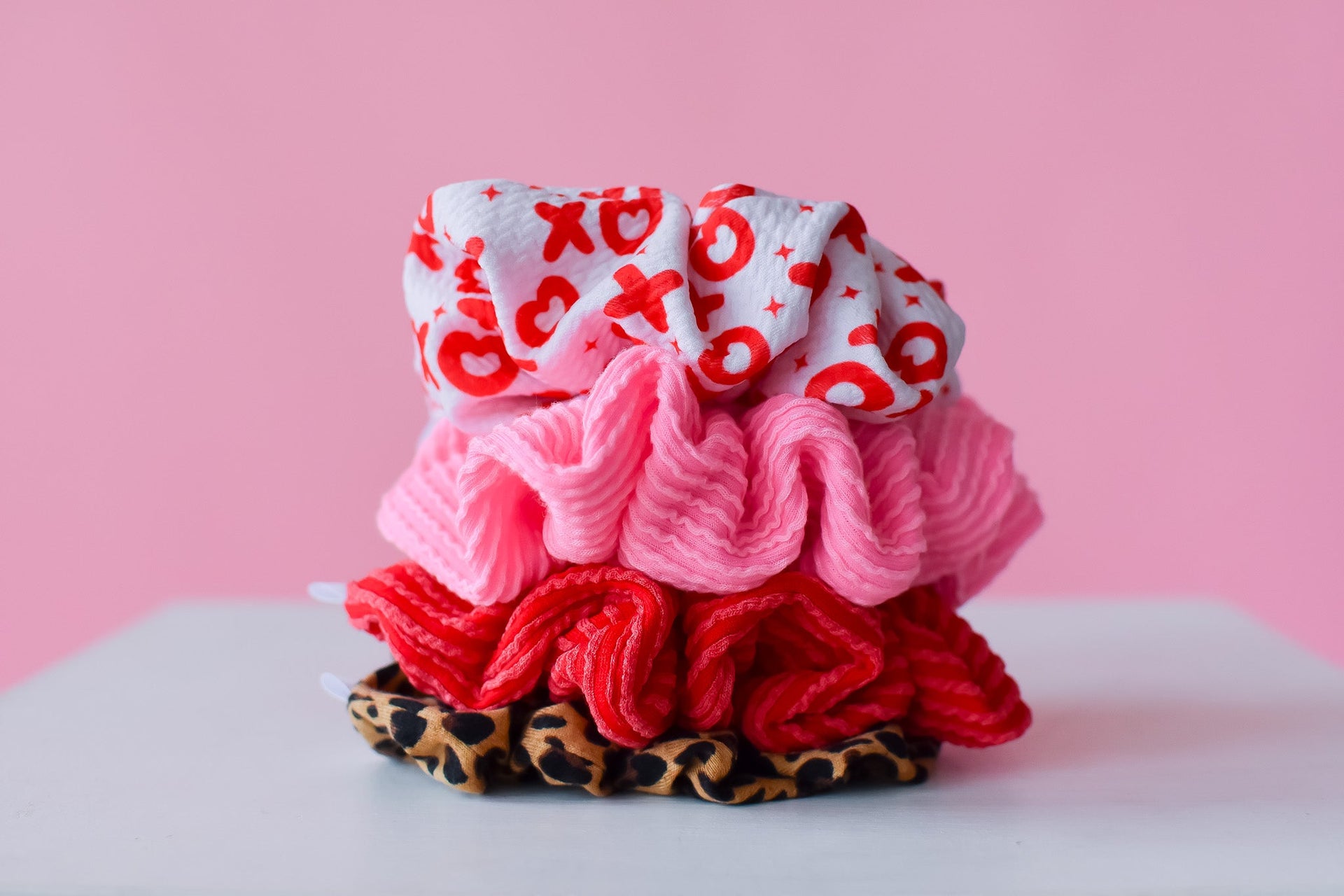 Leopard Knit Regular Scrunchy