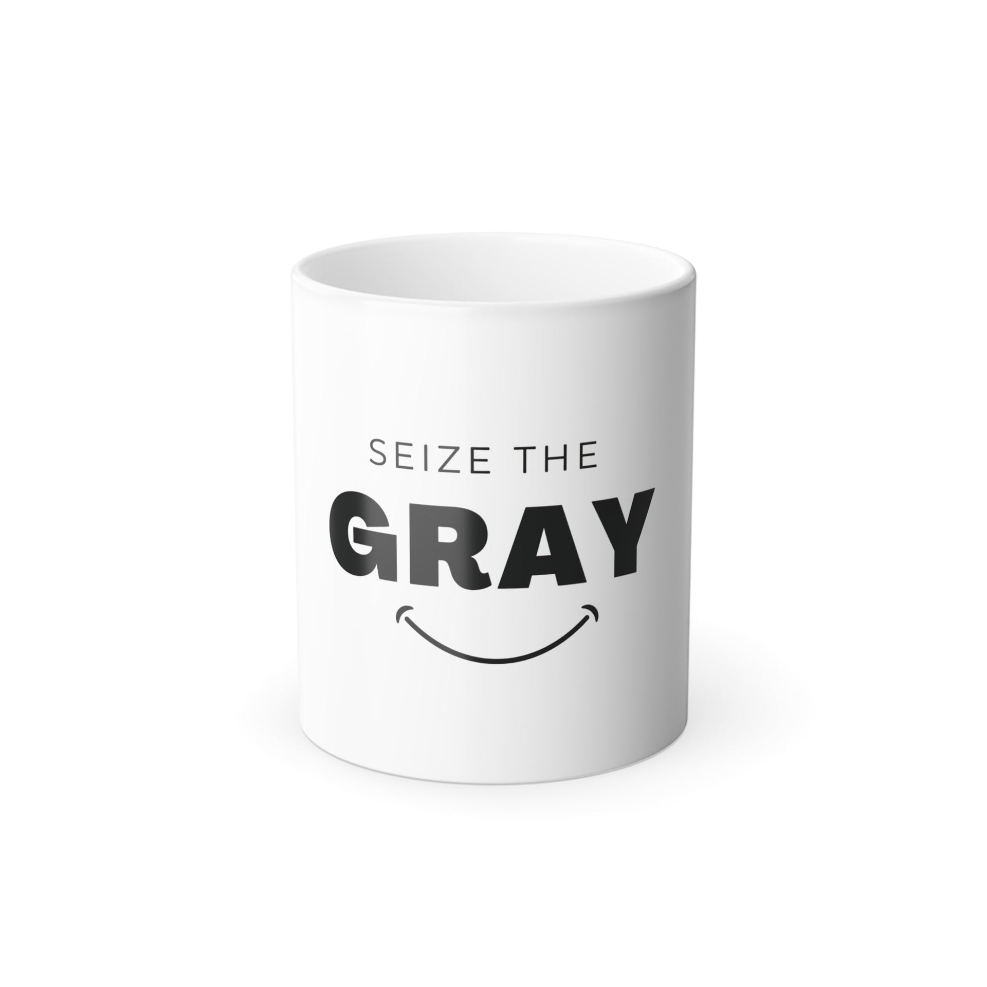 Seize the Gray Color Morphing Mug 11oz - Heat Reactive Ceramic
