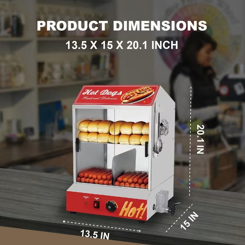2-Tier Electric Food Steamer with Bun Warmer