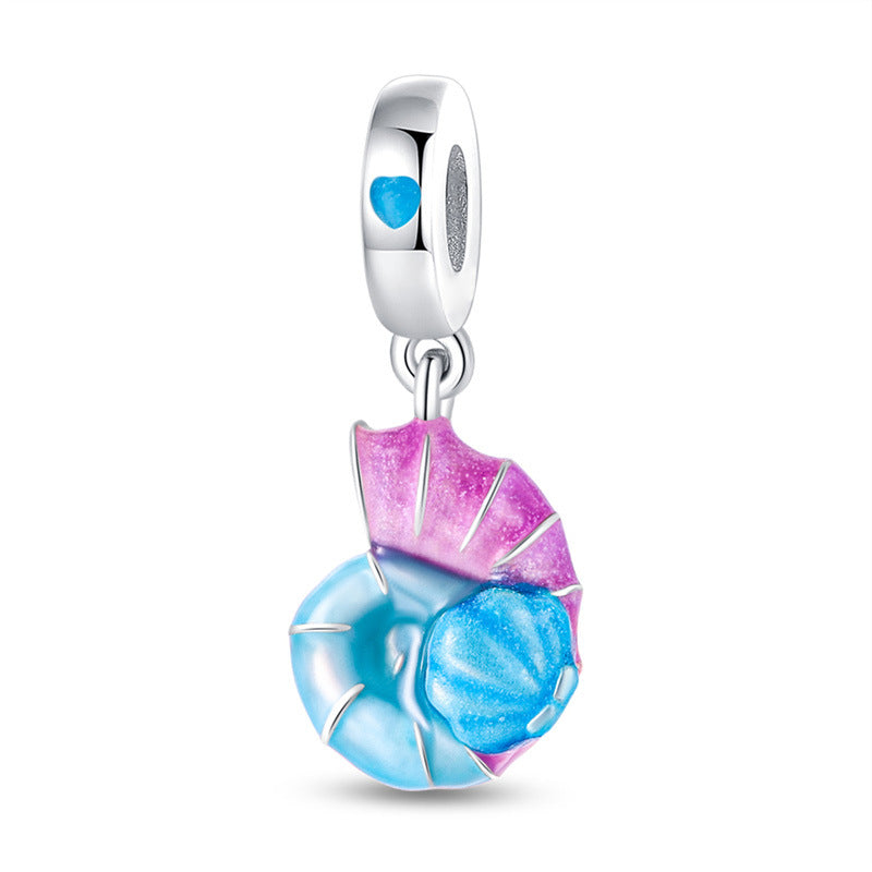 Marine-Style Conch Shell and Starfish Pendant Jewelry Collection