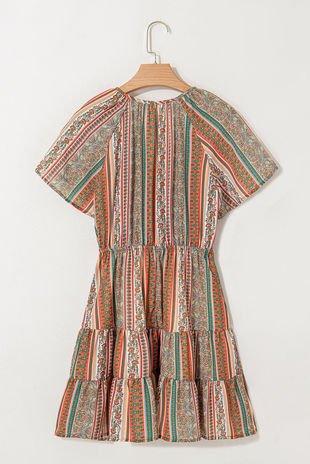 Women's Floral Boho Ruffle Tiered Dress