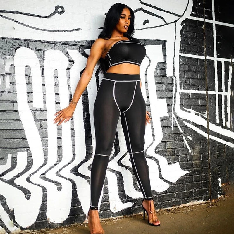 Fashionable Spring Summer Two-Piece Yoga Set