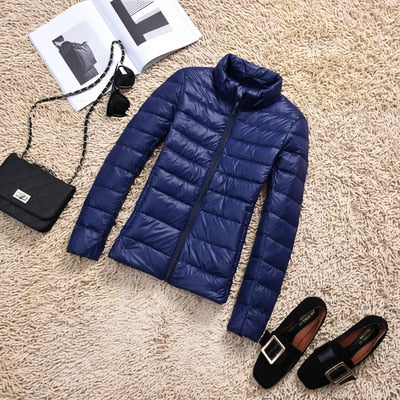 Women's Ultra-Lightweight Slim Fit Hooded Puffer Jacket - Image 20