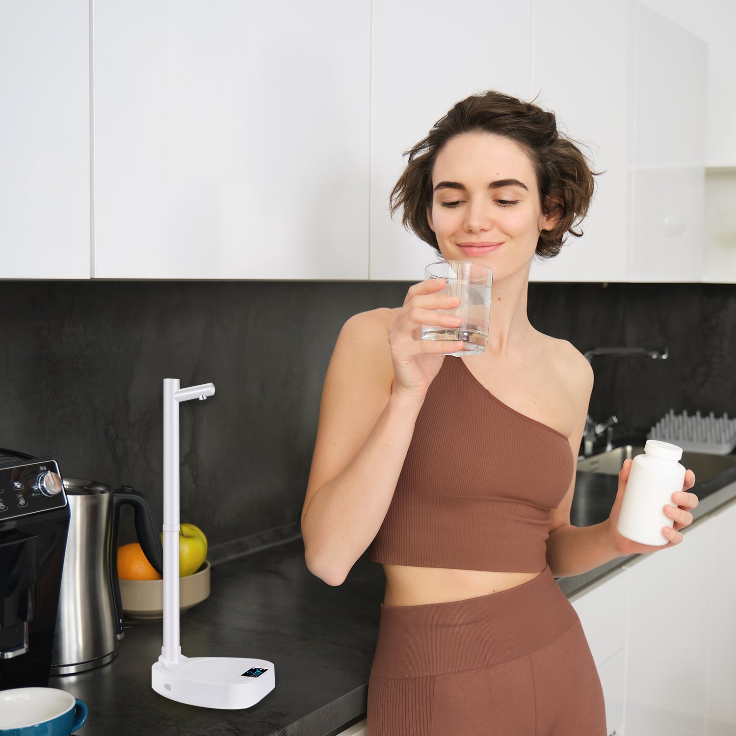 Modern Automatic Desktop Water Dispenser with Stand - Rechargeable