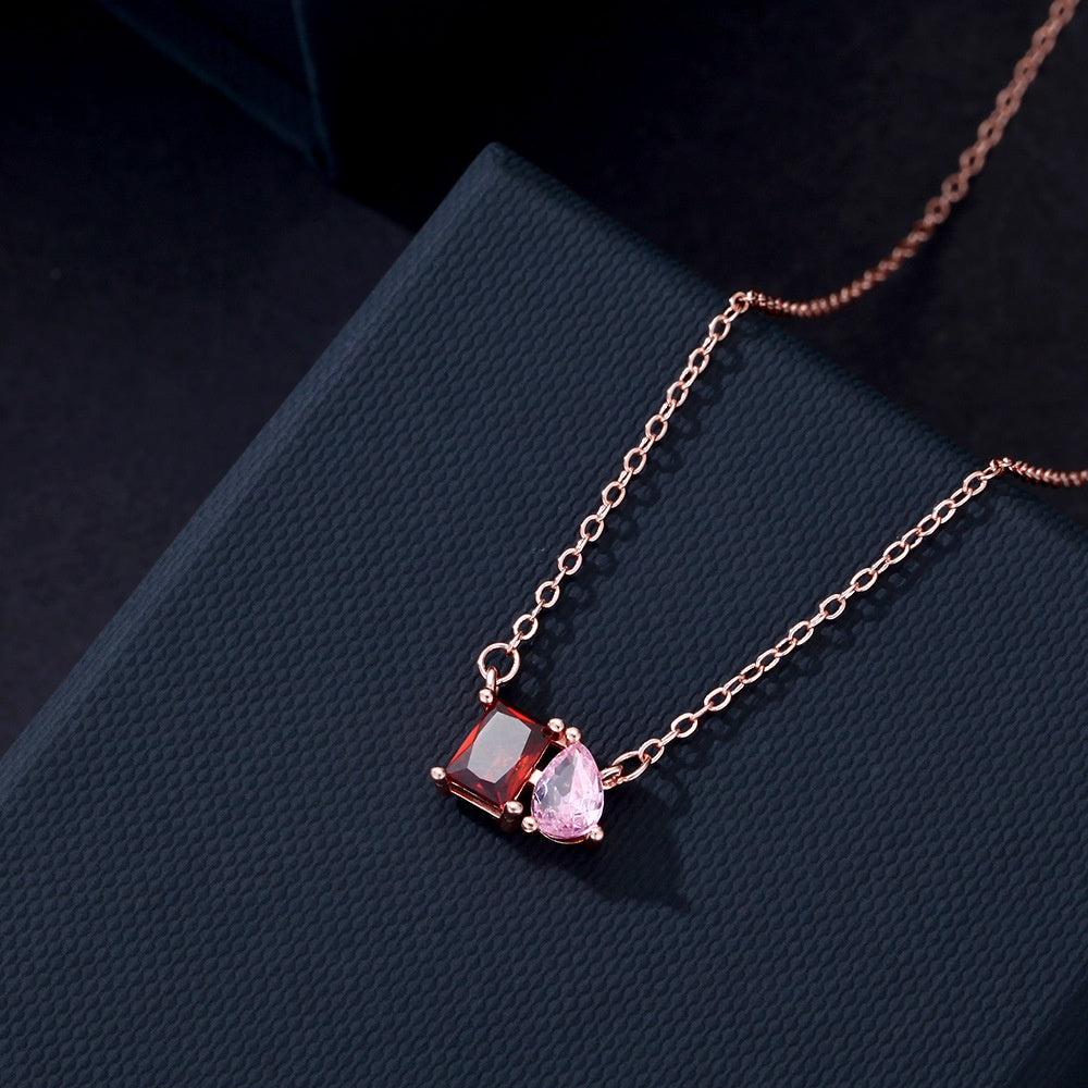 Customized Twelve Birthstone Pendant Necklace