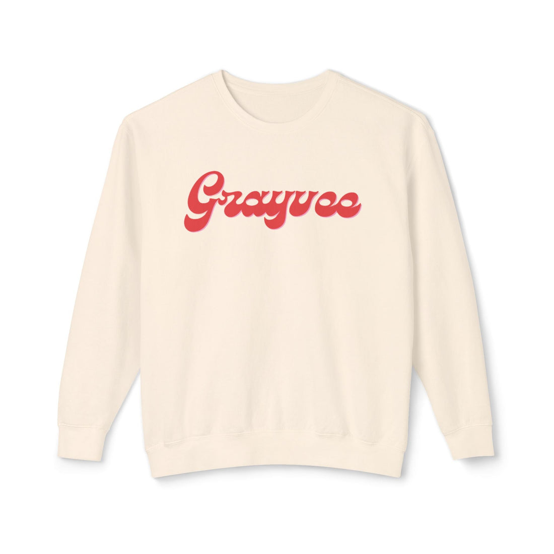 Unisex Lightweight Crewneck Sweatshirt in Charcoal and Cream