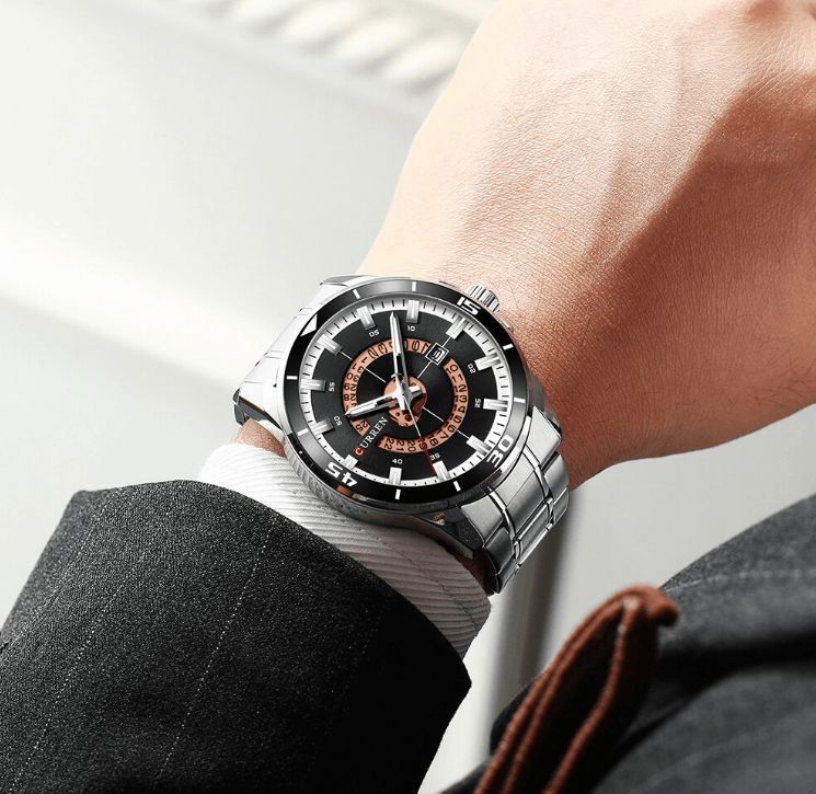 Modern Men's Waterproof Quartz Sports Watch with Fluorescent Hands