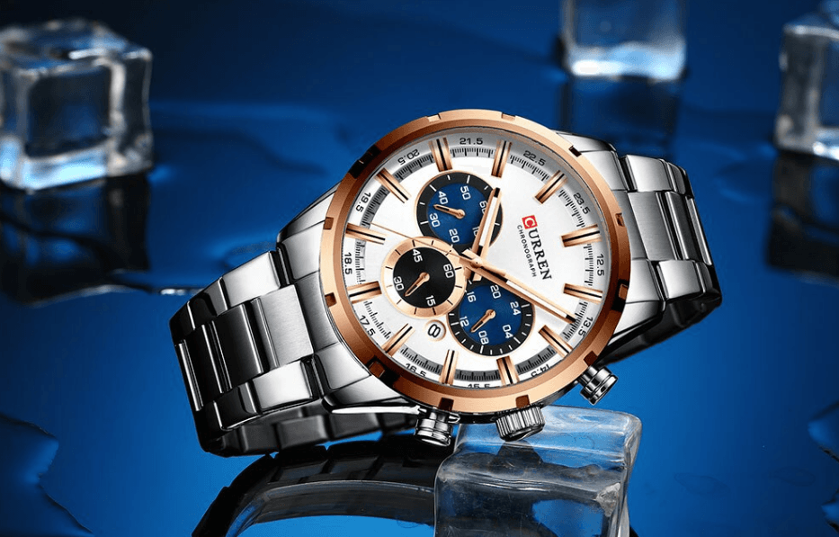 CURREN Men's Waterproof Sport Chronograph Watch with Date Display