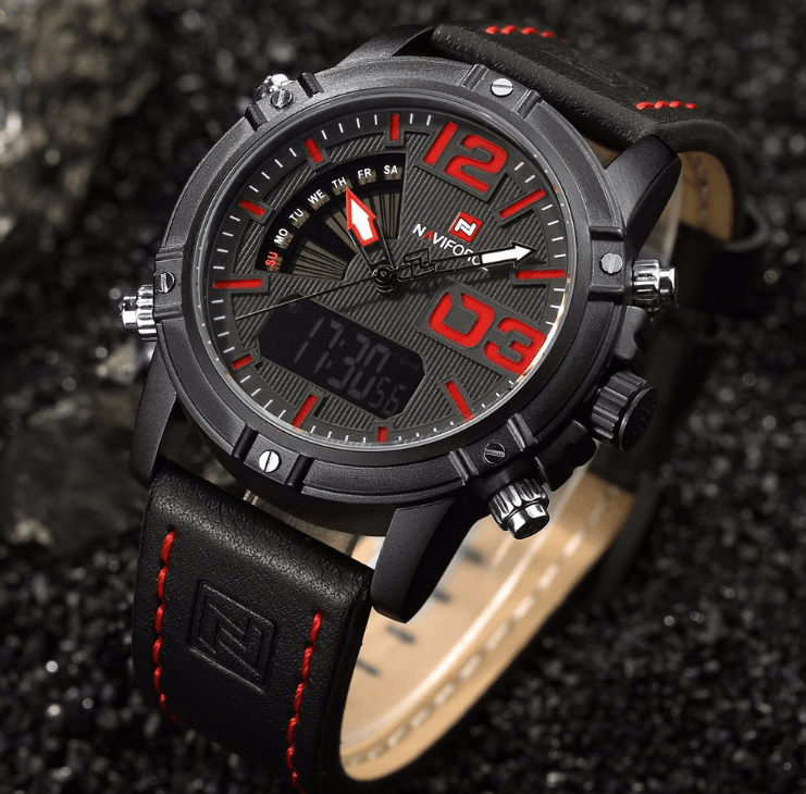 Multifunction Digital Analog Sports Watch with Alarm & Stopwatch