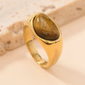 Retro-style Cast Three-dimensional Triangle Ring