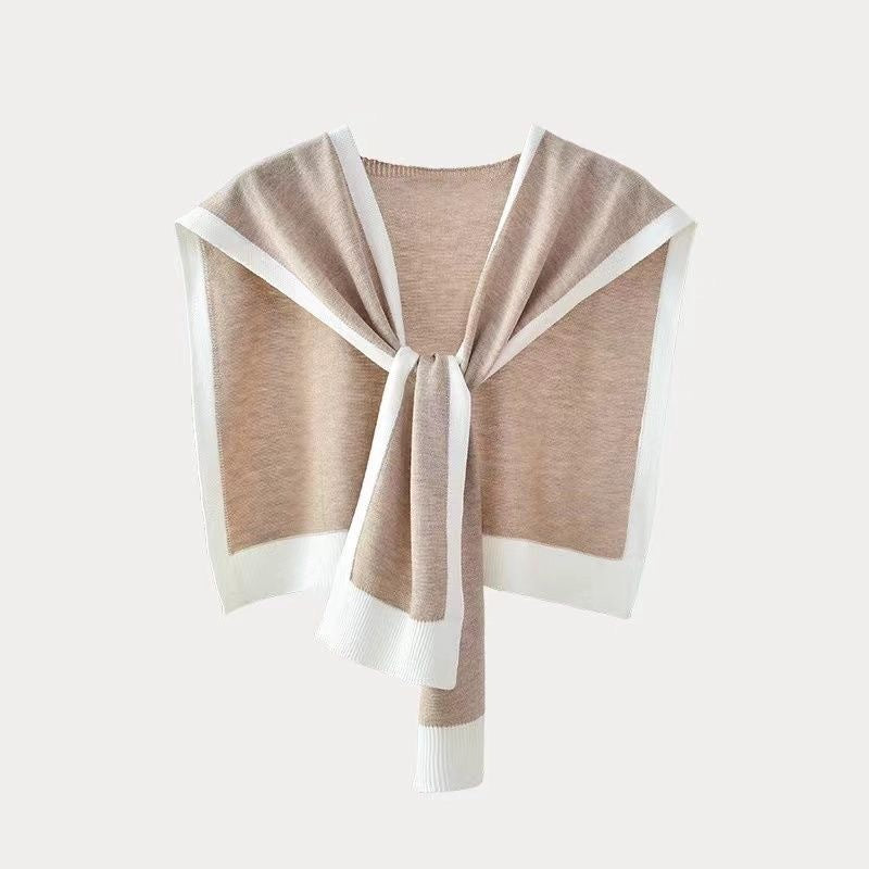 Knitted Fake Collar Shawl - Minimalist Shoulder Neck Protection