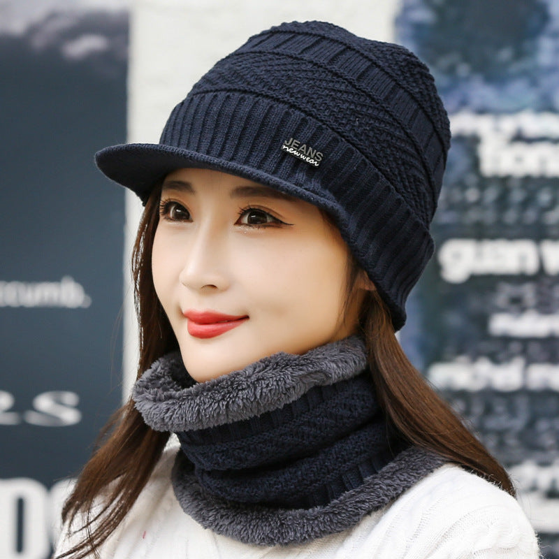 Women’s Fleece-Lined Knit Wool Cap | Winter Warm Hat