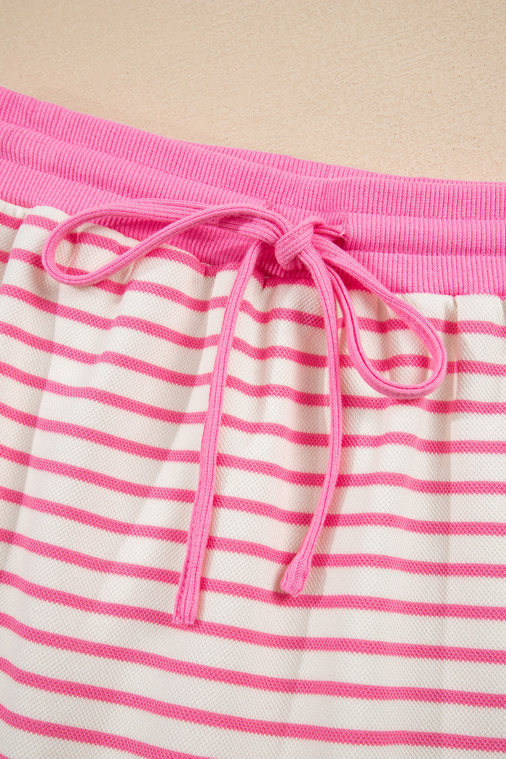 Stripe Collared V-Neck Pullover and Skort Set