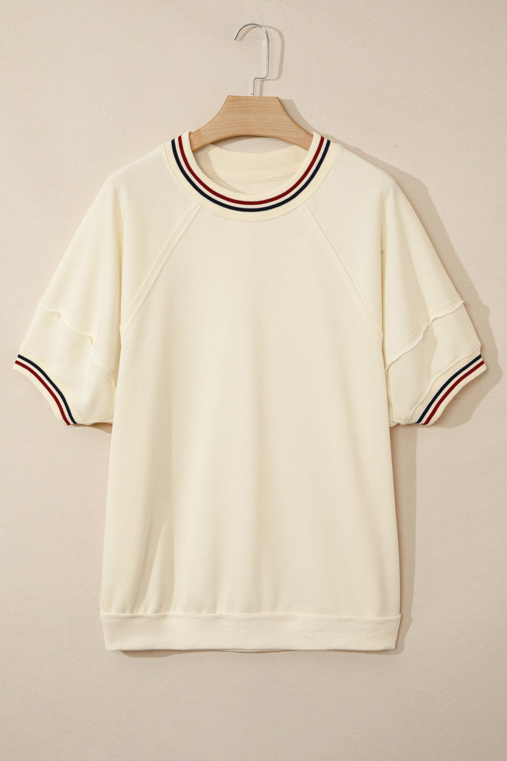 Women's Haisley Varsity Stripe Loose Tunic Top - Sporty Knit