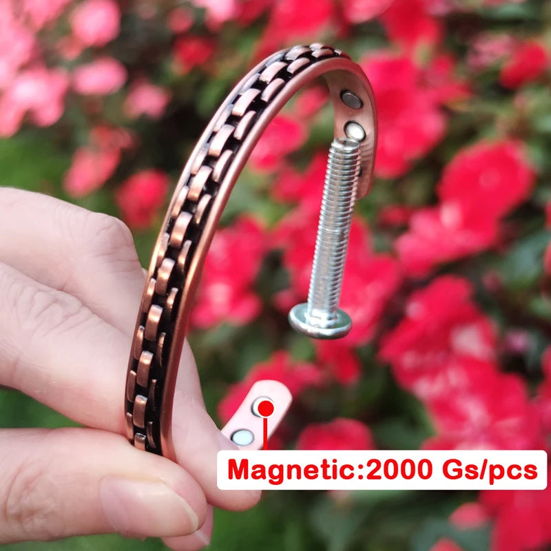 Adjustable Solid Copper Vintage Red Copper Bracelet