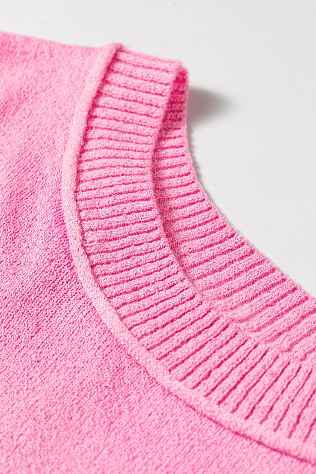 Solid Open Back Reverse Seam Ribbed Trim Sweater
