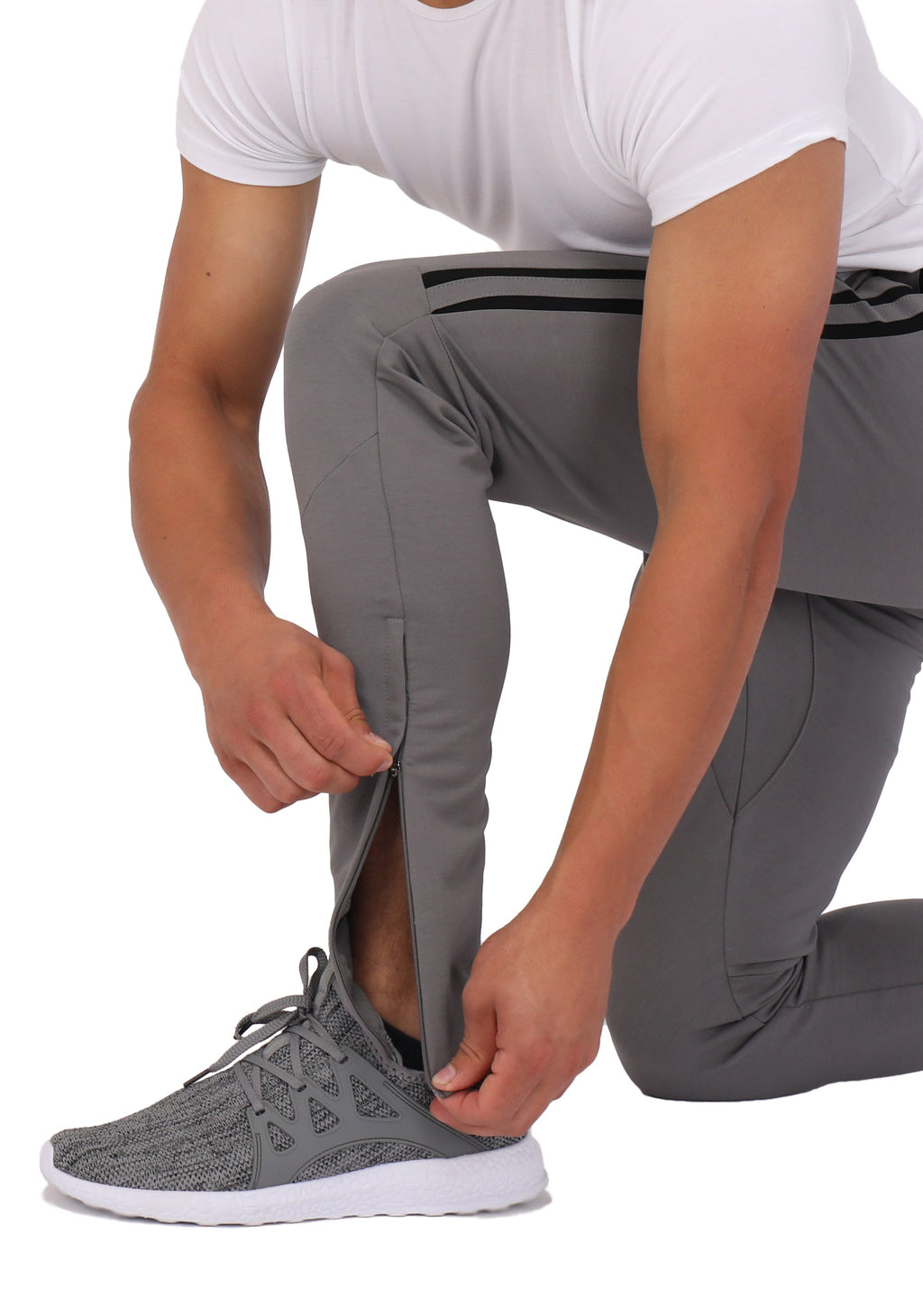 Ultimate Flex Jogger Sweatpants in Black with Zippered Legs - Image 24