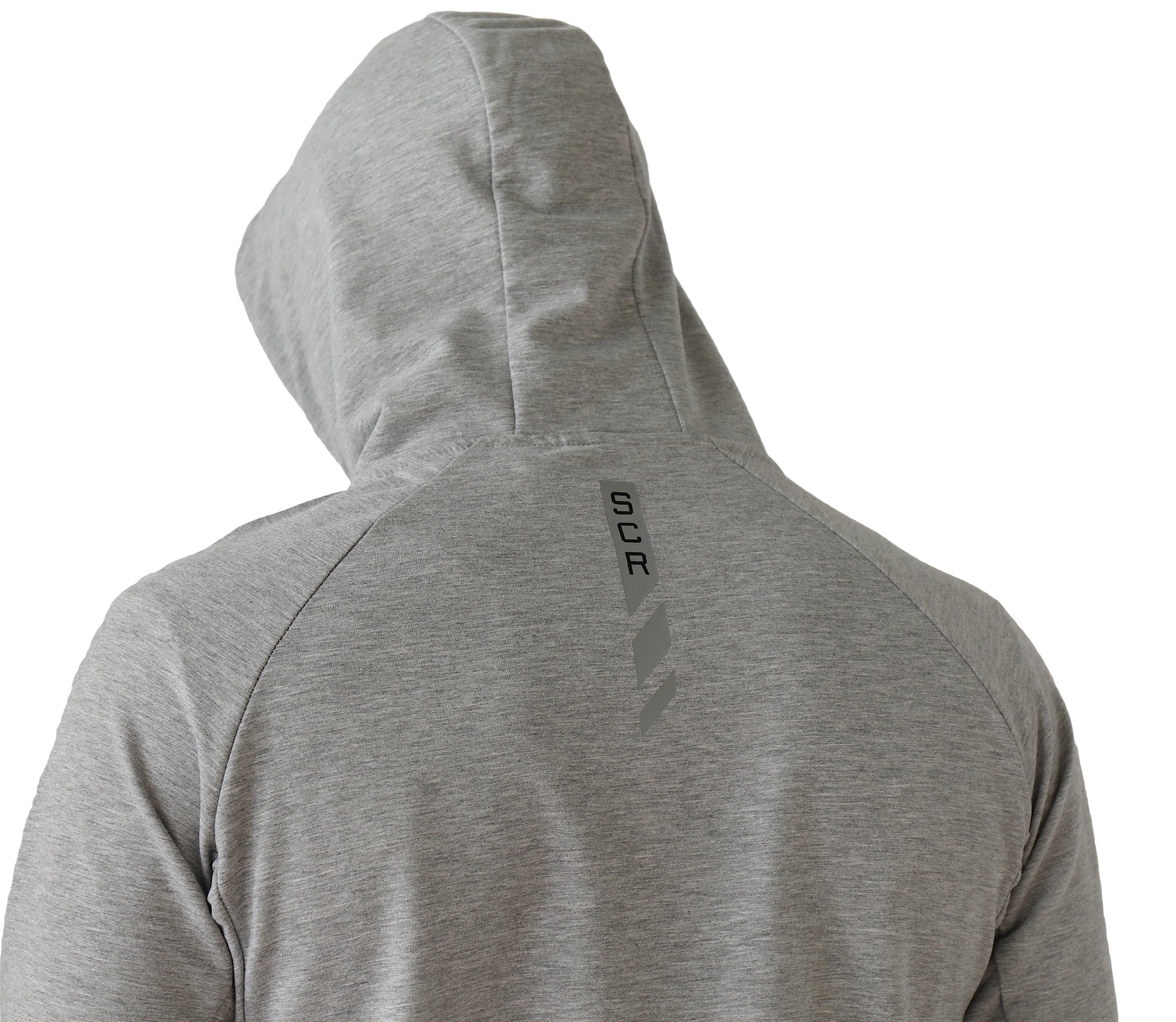 Mens Slim Fit Full-Zip Hooded Sweatshirt in Heather Grey - Image 26