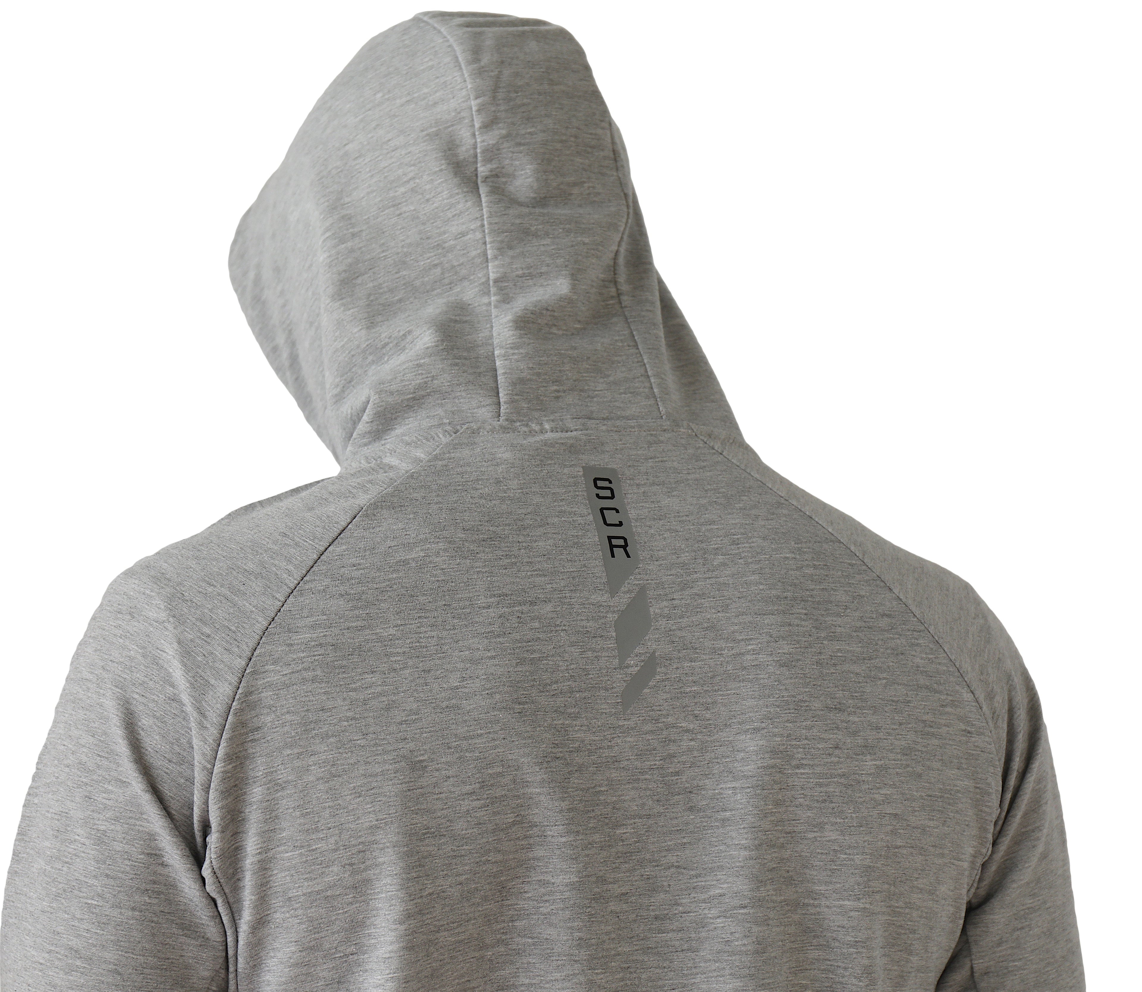 Mens Slim Fit Full-Zip Hooded Sweatshirt in Heather Grey - Image 26