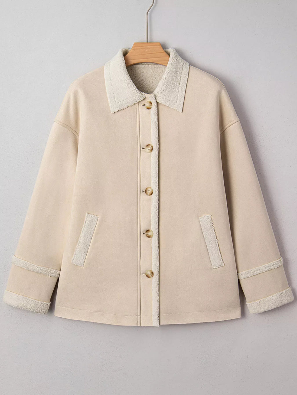 Suede Sherpa Lined Western Loose Jacket