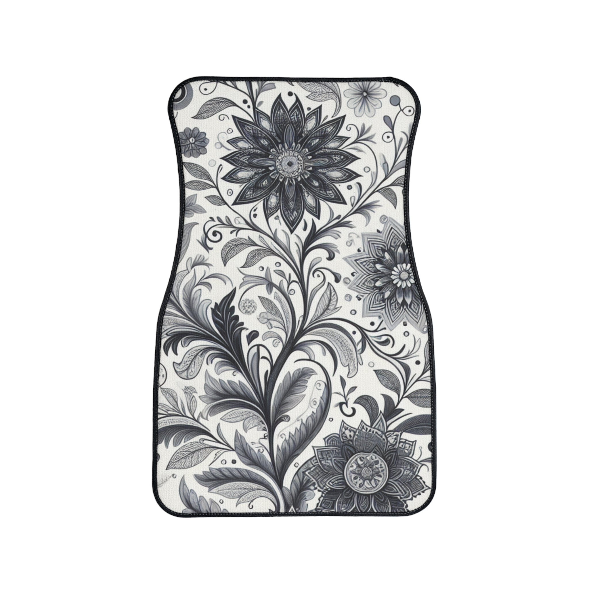 Floral Car Floor Mats, Elegant Auto Accessories, Flower Print Mats, Car Decor, Gift for Car Lovers, Home Decor