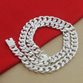 Cuban-link Square-clasp Necklace For Men