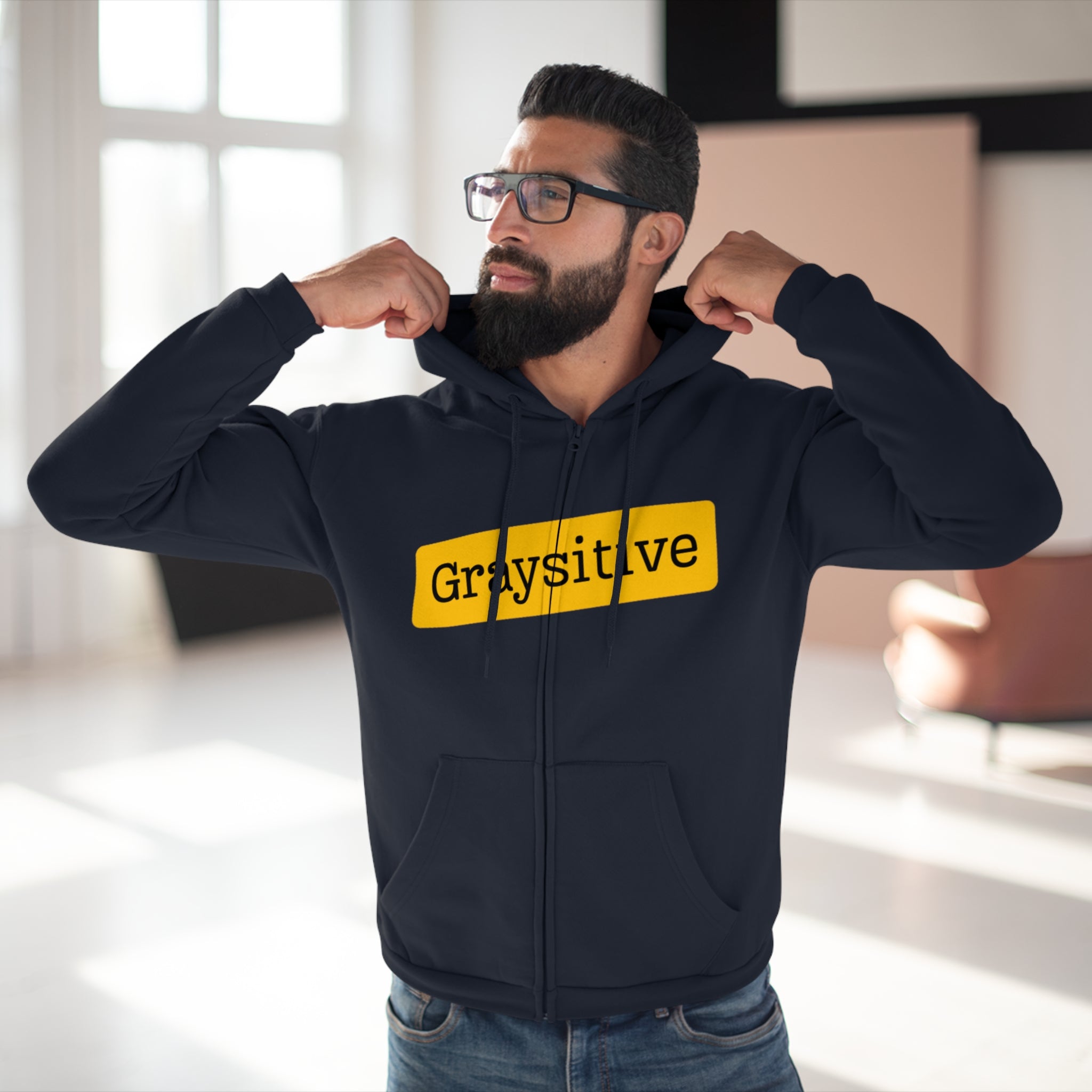 Unisex Hooded Zip Sweatshirt - Streetwear Knit Essential