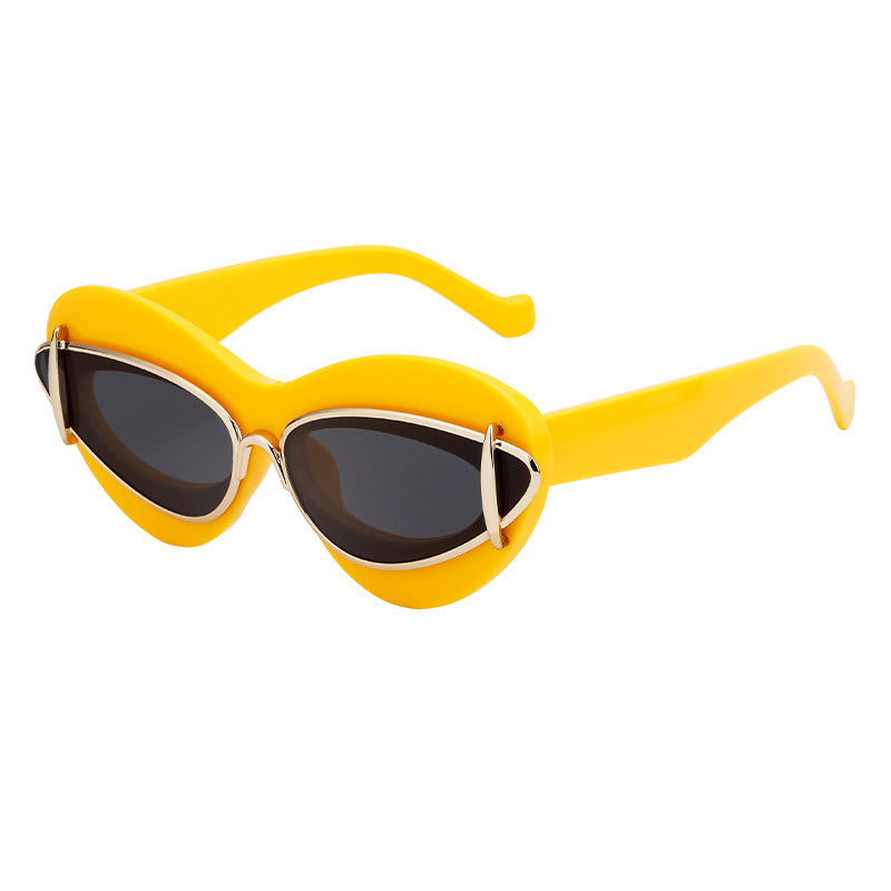 Y2K Cat-Eye Small Frame Sunglasses Trendy Driving Shades