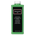 Draggon Noir 9oz body powder bottle in green, black, and white packaging
