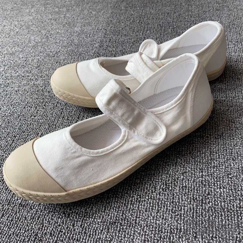 Women’s Japanese-Inspired Cotton Slip-On Loafers Casual Flats