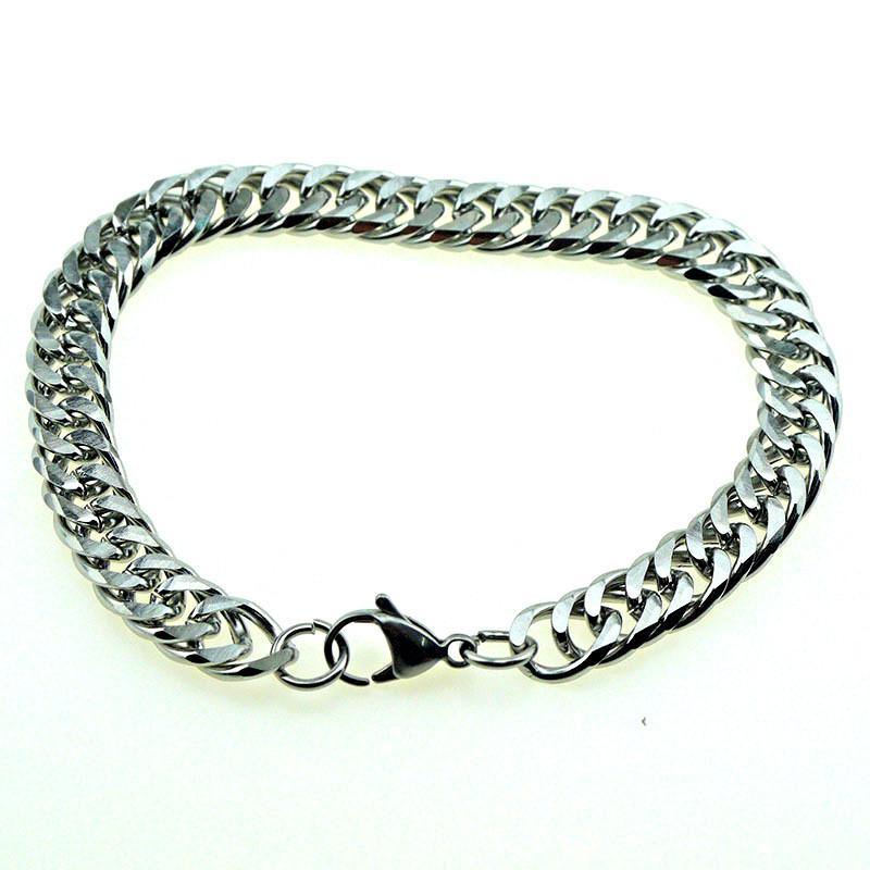 Men's 316 Stainless Steel Miami Curb Chain Bracelet