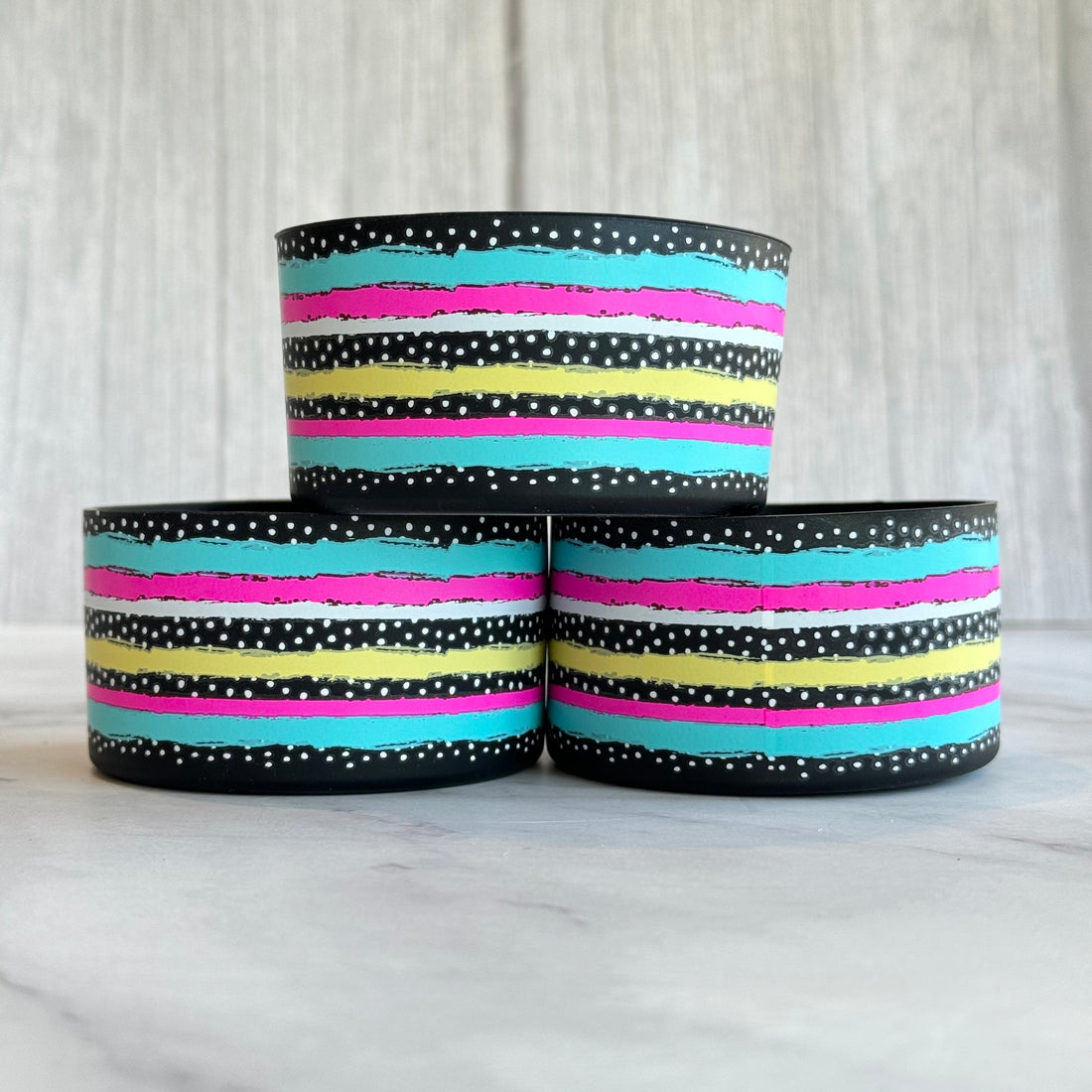 WILD STRIPES  Boot  NEW! Blue pink black