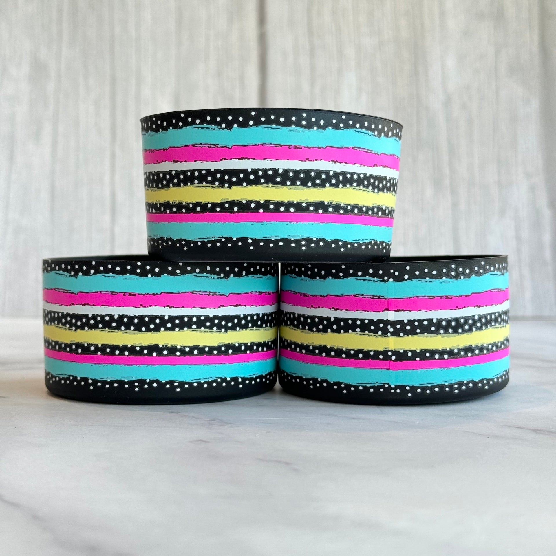 WILD STRIPES  Boot  NEW! Blue pink black
