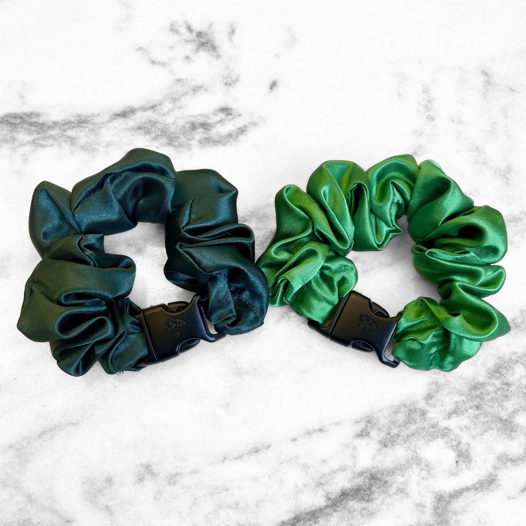 Green Duo 2-Pack St. Patrick's Day Buckle Scrunchies