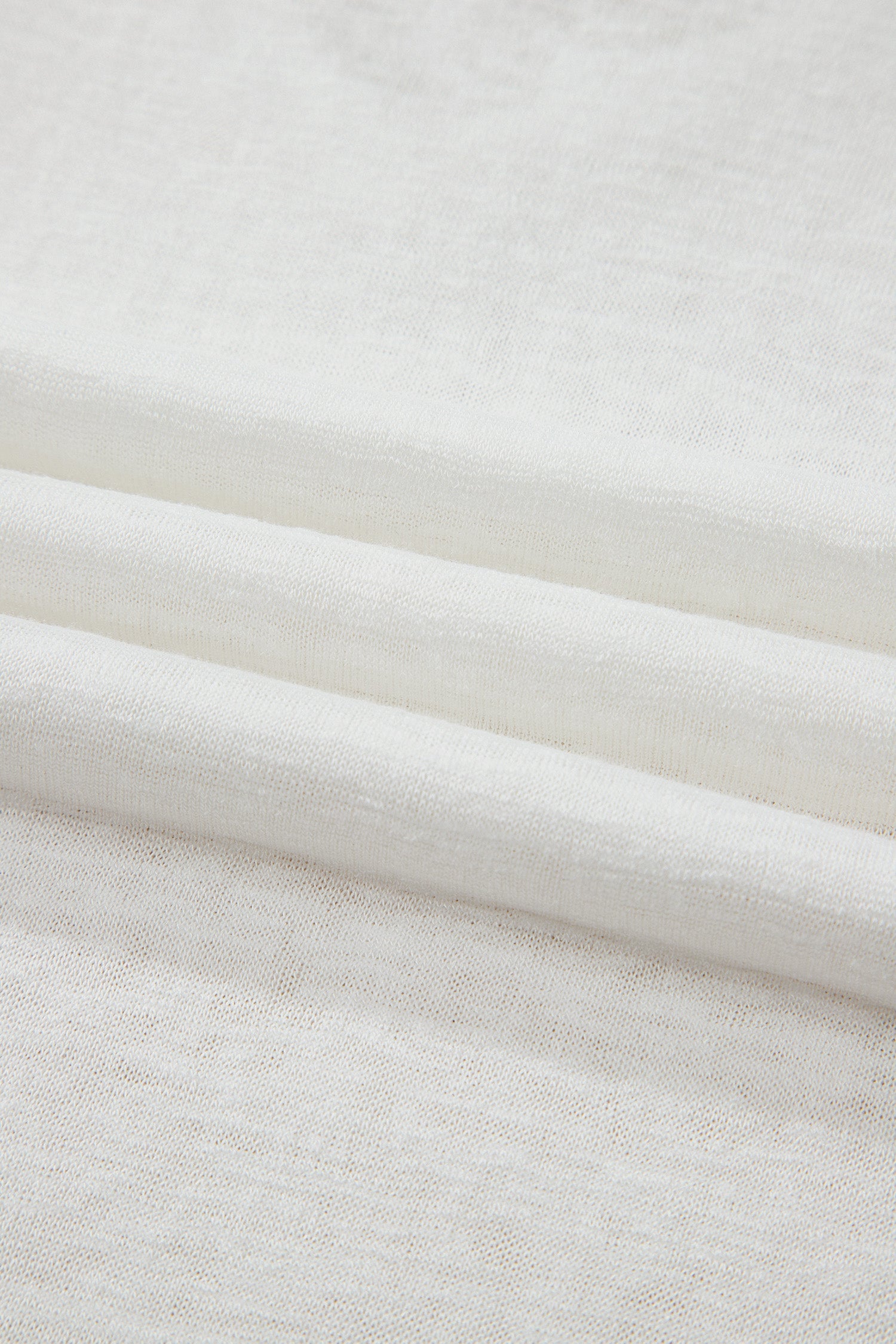 White Solid Hollowed Lace Trim V-Neck T-Shirt