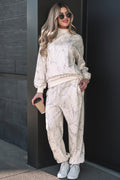 Camo Long Sleeve Top and Jogger Pants Set