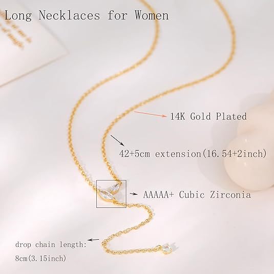 European And American Cross-Border New Fashion Zircon Pendant Chain-Style Pendant Necklace Simple European Commuter Style Women's Jewelry