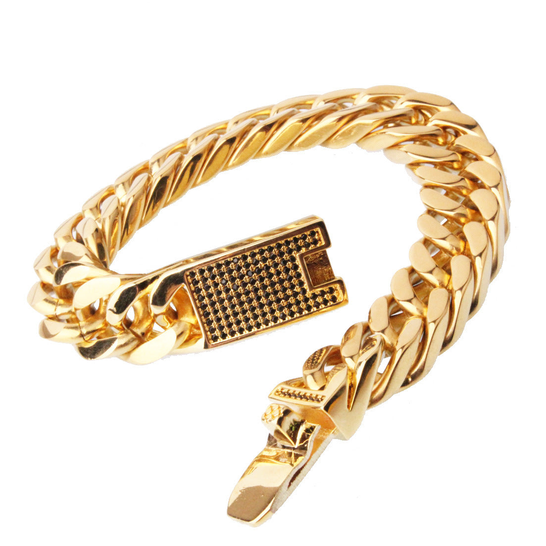 New Mens Titanium Steel And Stainless Steel Bracelet