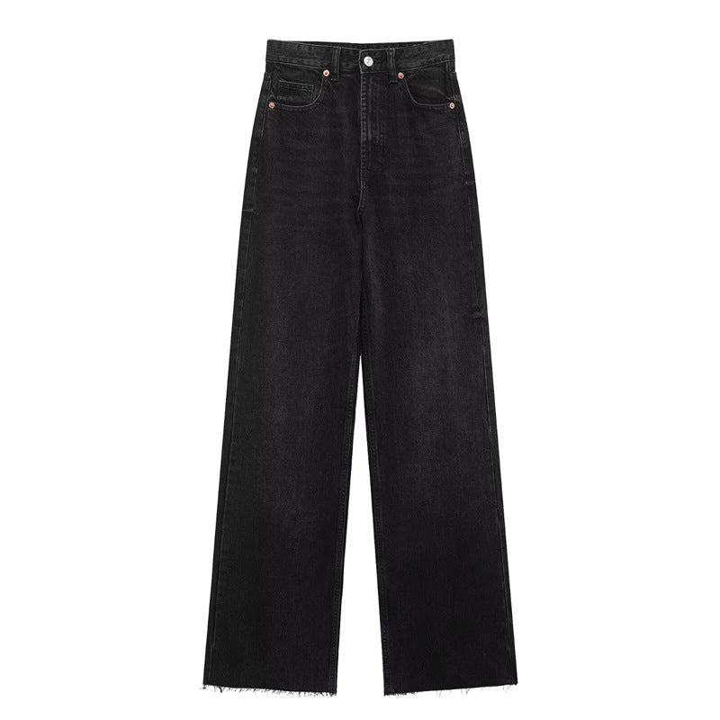 Women's Harajuku Loose Wide-Leg High-Rise Denim Jeans - Image 3