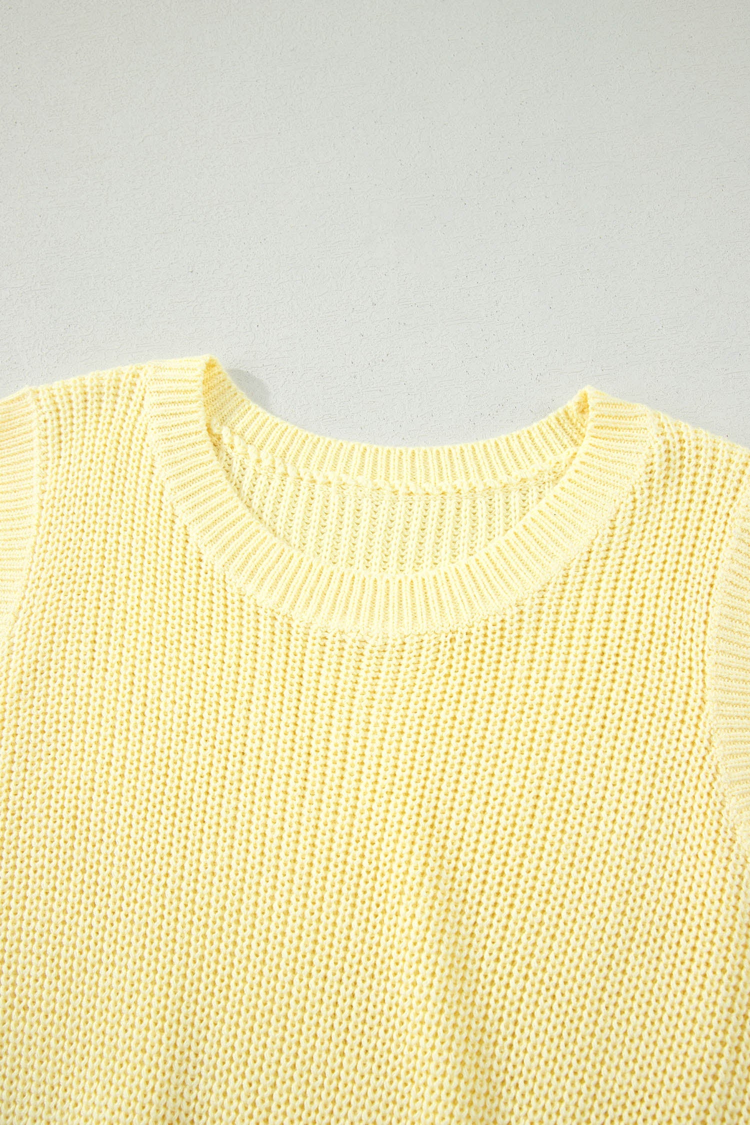 Solid Cropped Tie Back Cutout Knit Tank in Yellow