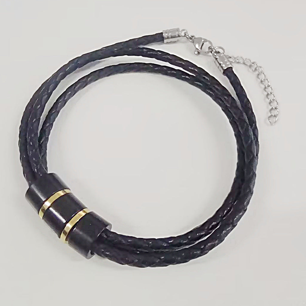 Men's Braided Leather Cord Bracelet