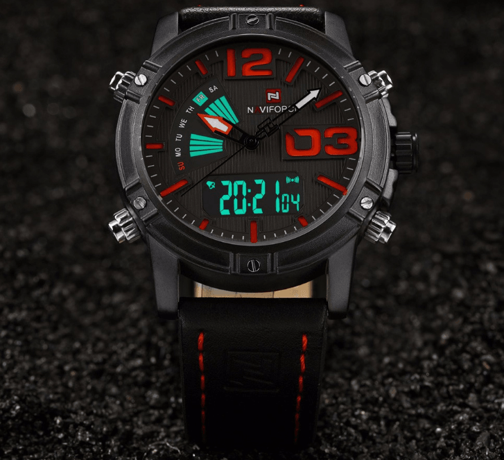 Multifunction Digital Analog Sports Watch with Alarm & Stopwatch