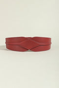 Wide Elastic PU Belt Adjustable Fashion Waist Accessory