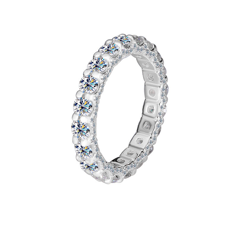 Sterling Silver Moissanite Ring For Women